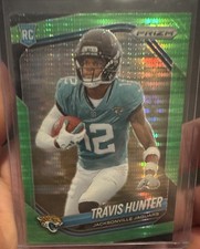 2025 Prizm Football  Travis Hunter RC #301 Green Pulsar Prizm Jaguars