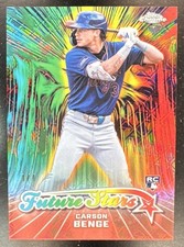 Marketplace image: 2026 Topps Chrome LogoFractor Carson Benge Future Stars #FS-10 Rose Gold 1/1 RC
