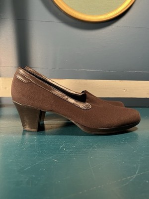 Munro Womens 7N Nora Pumps Shootie Brown Fabric Slip On Heels