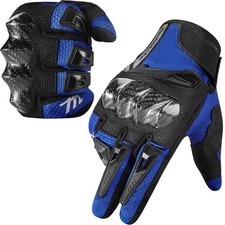 Touchscreen Motorcycle Gloves for Men  Women Carbon Fiber Knuckles