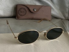 Very Rare Vintage USA B L Ray Ban Oval B L Engravings WO976 SunglassesWith Case