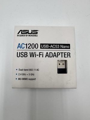 ASUS AC1200 USB-AC53 Nano USB Wi-Fi Dual-Band Wireless Adapter