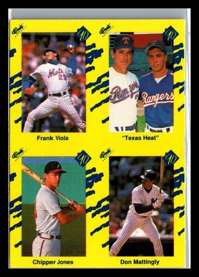 1991 Classic 4 Sport Panel Frank Viola-Nolan Ryan- Chipper Jones-Don Mattingly