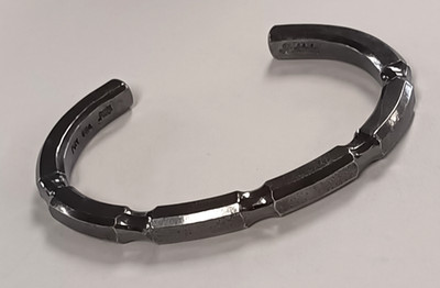 Studebaker Metals Medium Sterling Silver Mens Workshop Bastion Cuff Bracelet 6''