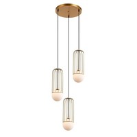 Weiß Gold Moderne HäNgelampe Pendelleuchte 1X25W/G9 IP20 37X37X102 [Cm]