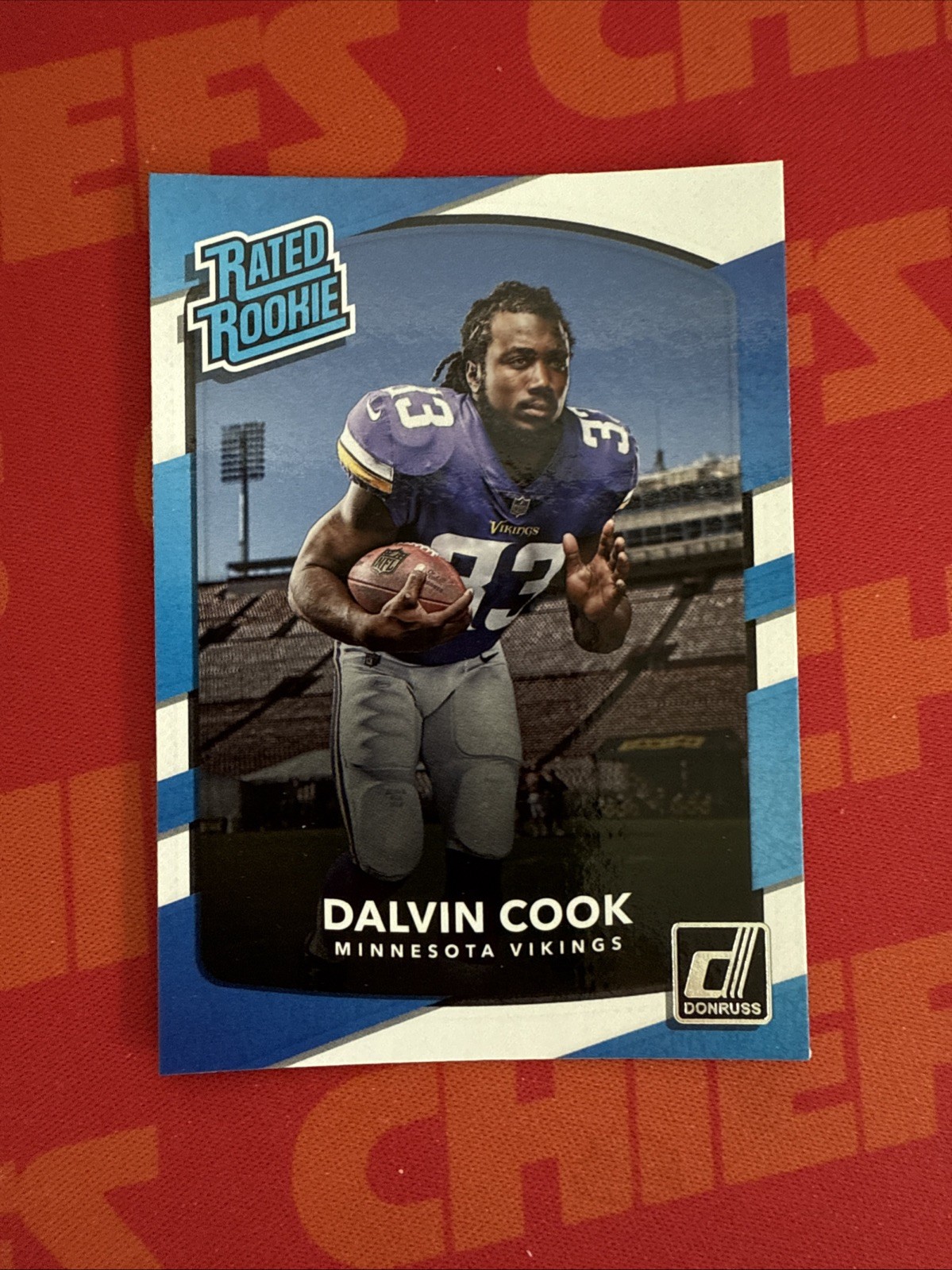 2017 Panini Donruss Rated Rookie Minnesota Vikings Dalvin Cook Rookie Card #343