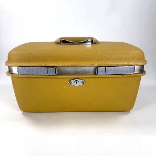Samsonite Royal Traveller Montebello Yellow Train Case Mirror *No Key*