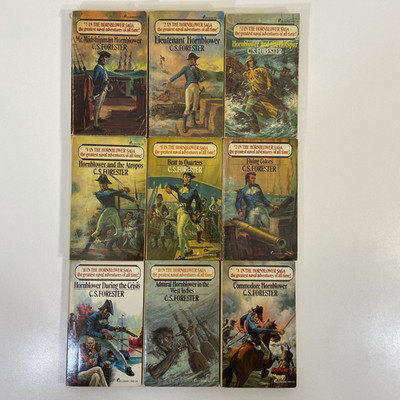 C.S. Forester 9 VTG Hornblower Saga Series Misc Volumes Pinnacle Books MMPB Lot