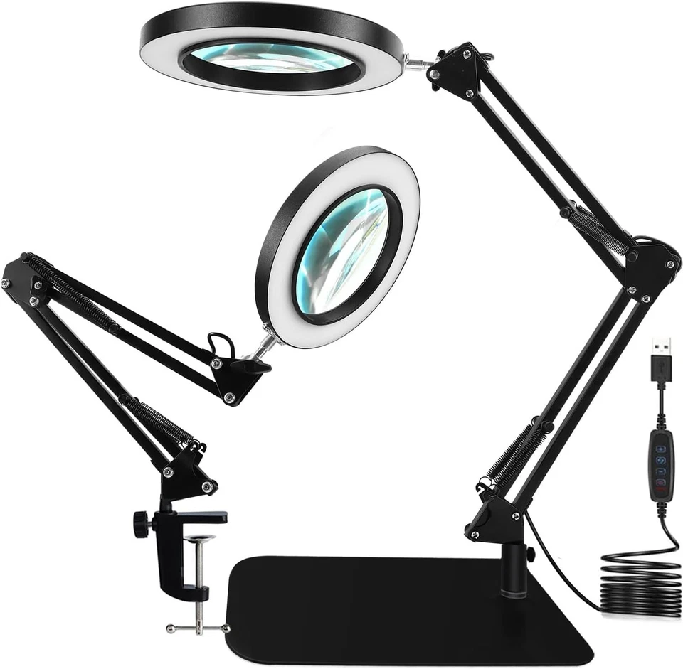 Lupenleuchte 8mal 72 LED Arbeitsleuchte Lupenlampe mit Standfuß Tischlampe. - Bild 1 von 4