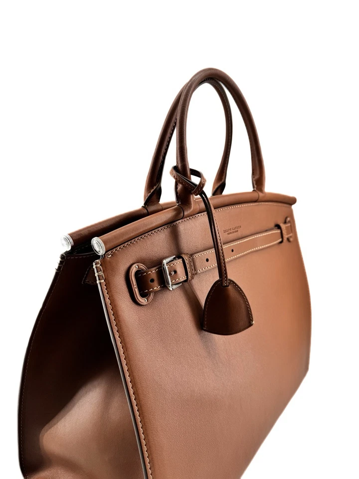 Sac RL50 Grand Modèle Ralph Lauren en Cuir Fauve - Photo 3/4
