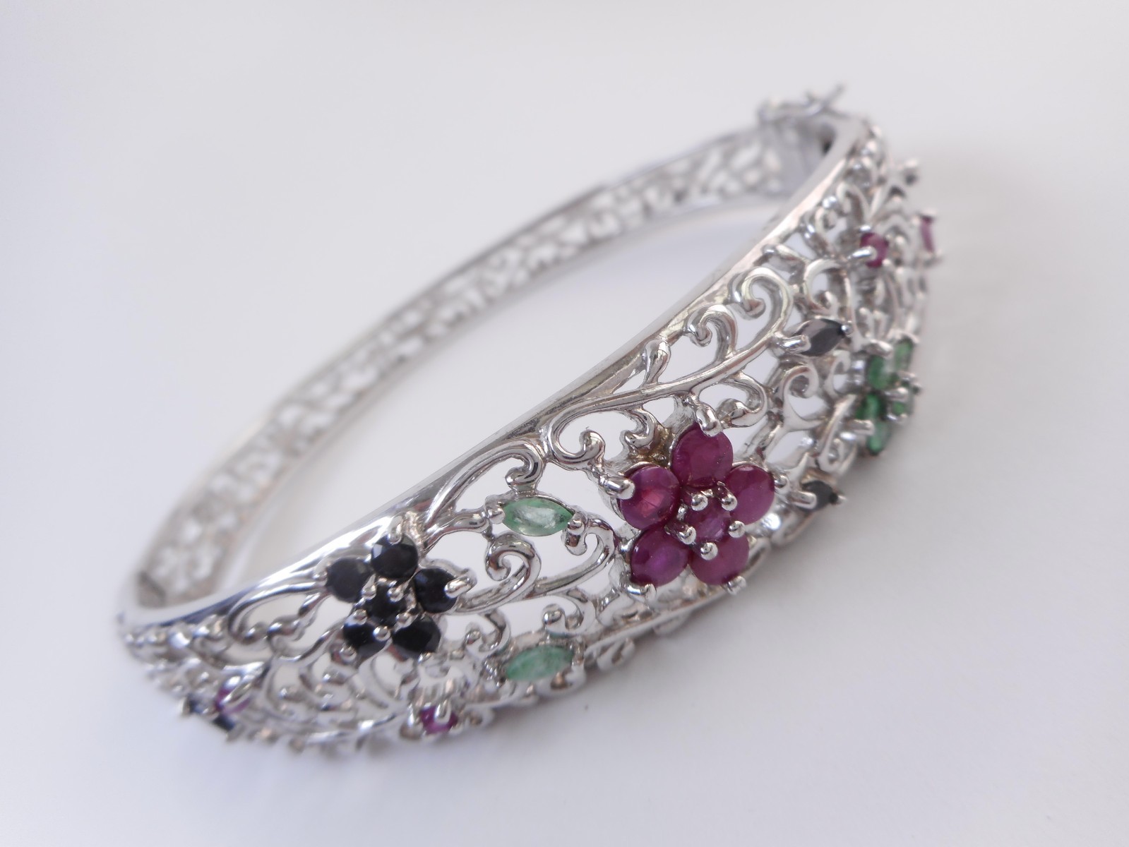 Ross Simons Sterling Silver Flower Ruby Emerald S… - image 16