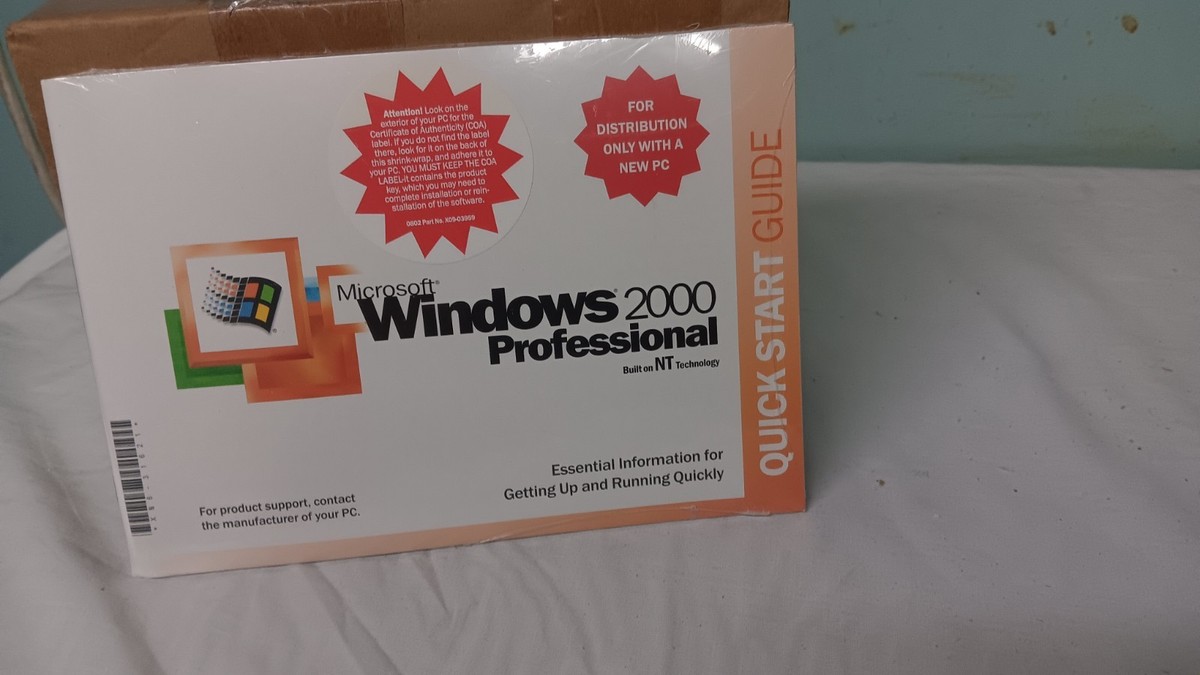 Microsoft 2000 Professional (Retail (License + Media)) (1 User/s