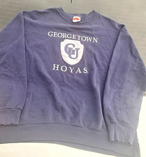90  s Nutmeg Mills Georgetown Hoyas blue crewneck sweatshirt