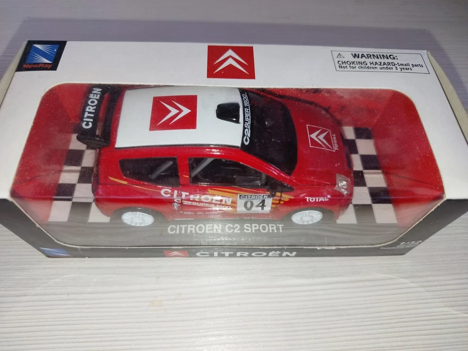 Citroen C2 Sport 1/32 Newray Modellino Auto Die Cast No solido Burago - Immagine 2 di 4