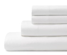 Restful Retreat 300 Thread Count Cotton, Viscose From Bamboo Sheet Set White  