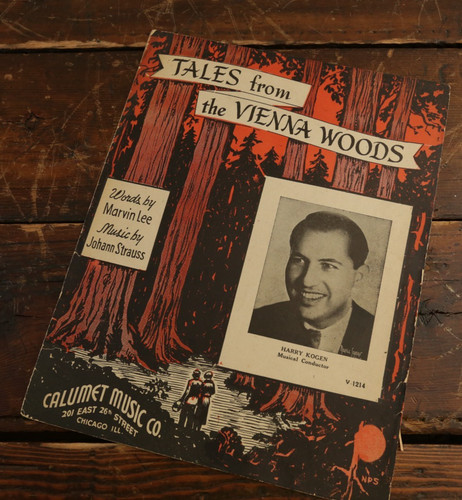 JOHANN STRAUSS / MARVIN LEE Tales From Vienna Woods Sheet Song Music USED