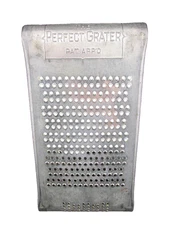 Vintage Grater The Perfect Grater Silver Tin Metal Kitchen Decor
