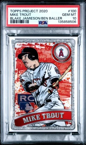 135858506 Mike Trout 2020 Topps Project #100 Blake Jamieson PSA 10