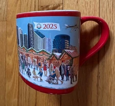 NEW for 2025 CHRISTKINDL Market Chicago/Aurora mug, HEART SHAPED