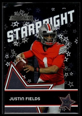 2021 Wild Card Alumination #SB-3 Justin Fields Starbright Blue