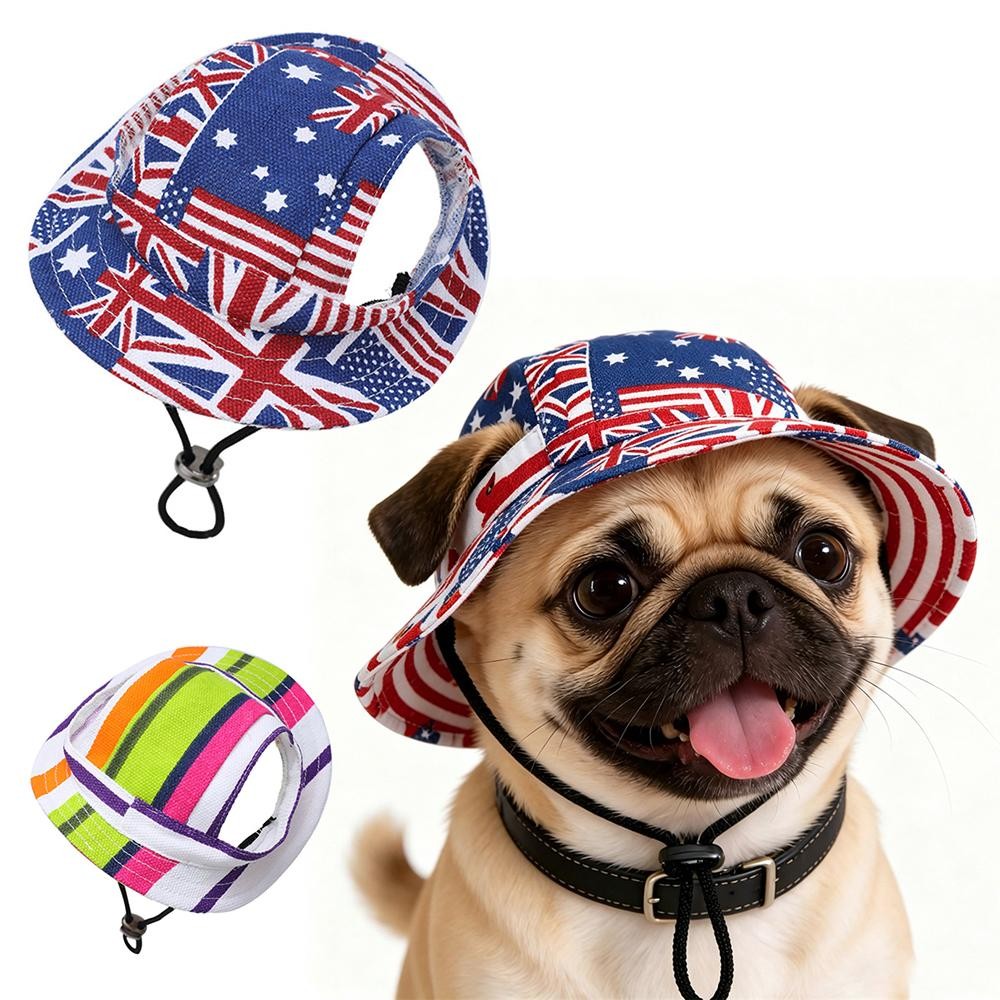 Cappello in tela per cani stampa carino regolabile berretto per animali domestici piccolo medio accessori per cuccioli