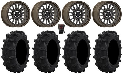 Valor V14 15'' Wheels Root Beer 30'' Mud XC Tires Commander Maverick