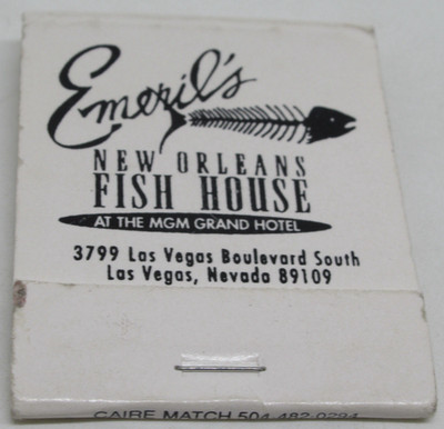Emeril's New Orleans Fish House Restaurant Las Vegas Nevada FULL Matchbook