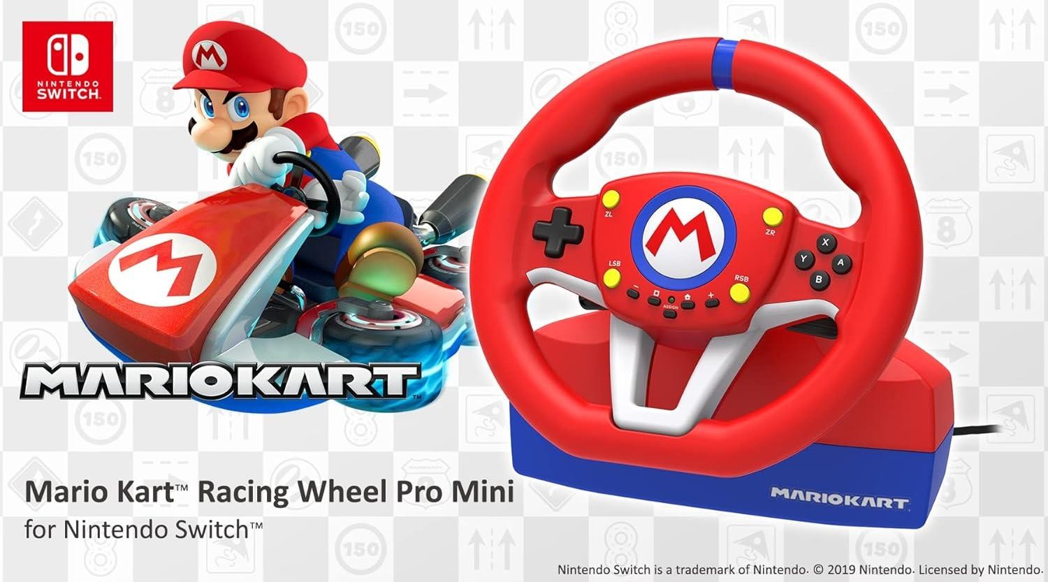Volante HORI Mario Kart Racing Wheel Pro Mini NSW-204U Nintendo Switch Rojo Muy bueno, imagen 8