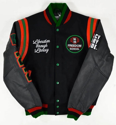 1619 Freedom School Motto 2.0 Letterman Jacket