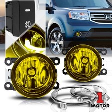 Yellow Lens Fog Light Bumper Lamps Wswitchharnessbezel For 12-15 Honda Pilot