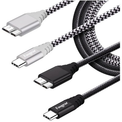 2 Pack 1ft USB C to Micro B Cable - 5Gbps Data Sync