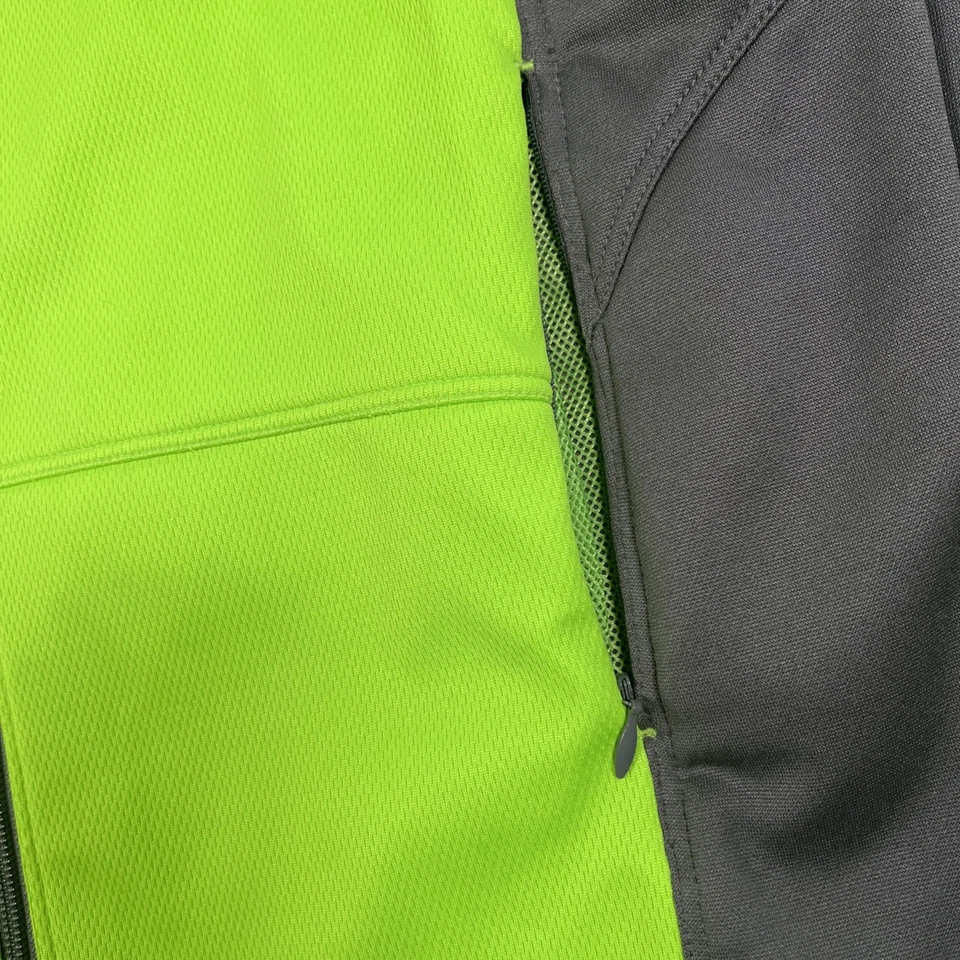 Chaqueta Louis Garneau Windry Adulto L Verde Neón Doble Cremallera Completa/Bolsillos Ciclismo Foto 3 de 4