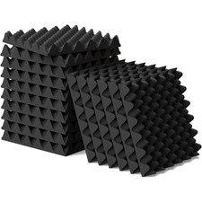 6 Pack 1.5"x12"x12" Acoustic Foam Panels Soundproof Egg Crate Studio Wedges Fire
