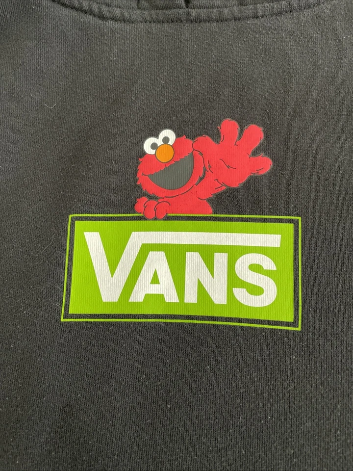 Vans X Sesame Street Niños Grande Negro Sudadera con Capucha Elmo Cookie Monster Colaboración Oscar Foto 3 de 4