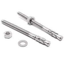 YuGtcen 1/4" x 3-1/4" Concrete Anchors, Stainless 20pcs x 3-1/4", Silver