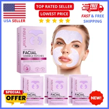 Forehead Wrinkle Patches, Anti-Wrinkle Face&Smile Line Strips,Overnight 12Pack