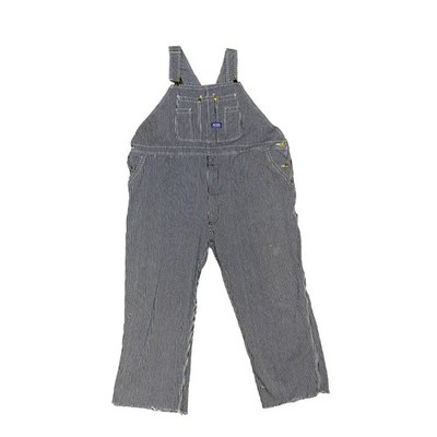 Big Smith Hickory Stripe Bib Overalls Mens 50x30 Navy White Cotton P342144