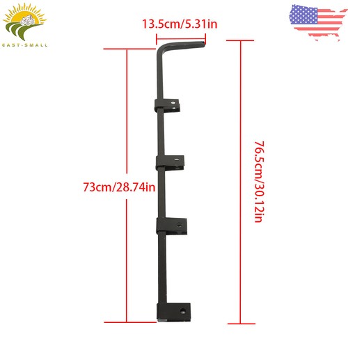 High Quality Black Straight Mud Flap Hanger 30 Inch Steel Set Semi Truck - Picture 2 of 12