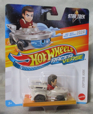 Hot Wheels Racer Verse Star Trek Captain Kirk in Ship  1:64 Diecast & Plastic
