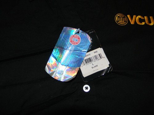 Camisa para mujer NCAA VCU Virginia Commonwealth Rams manga corta con botones, negra, L - Imagen 3 de 7
