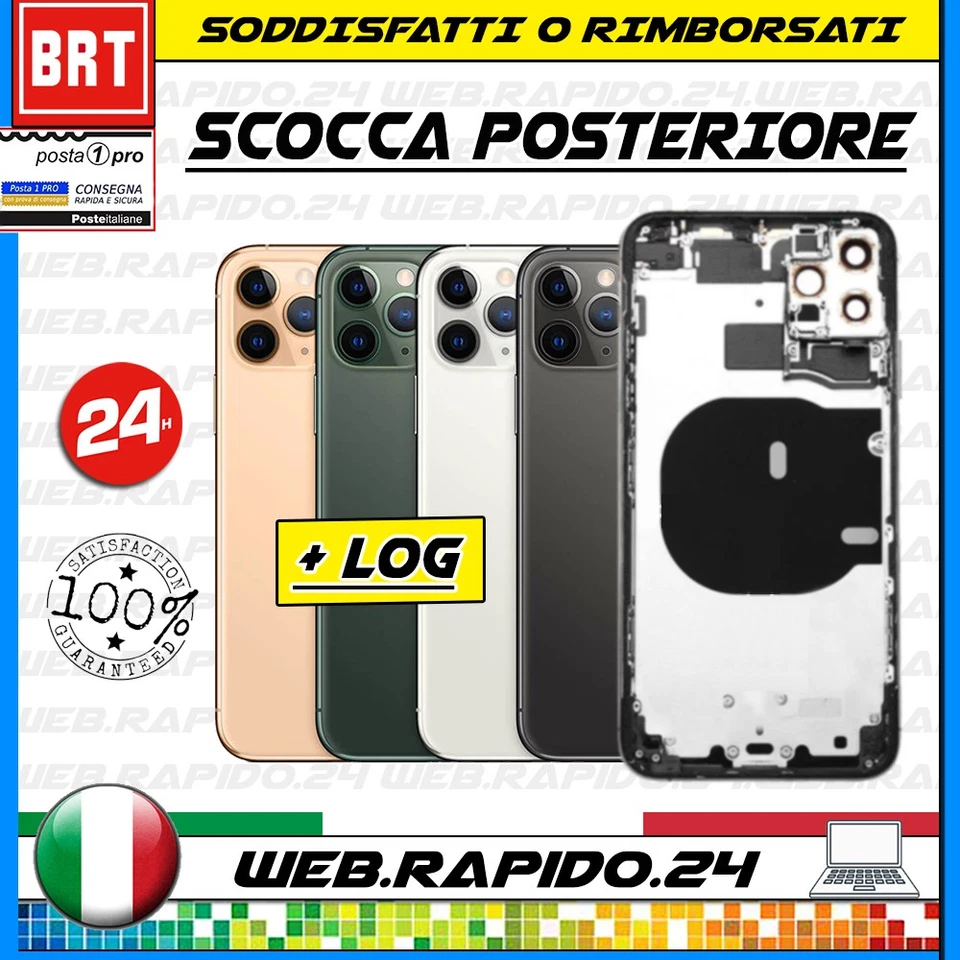 BACK COVER SCOCCA POSTERIORE VETRO+FRAME TELAIO COMPLETA APPLE IPHONE 11 PRO MAX