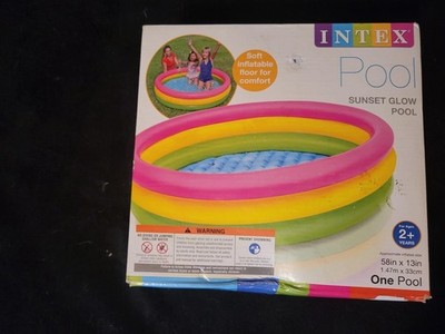 NIB - INTEX - 58''X13'' - SUNSET GLOW POOL - INFLATABLE