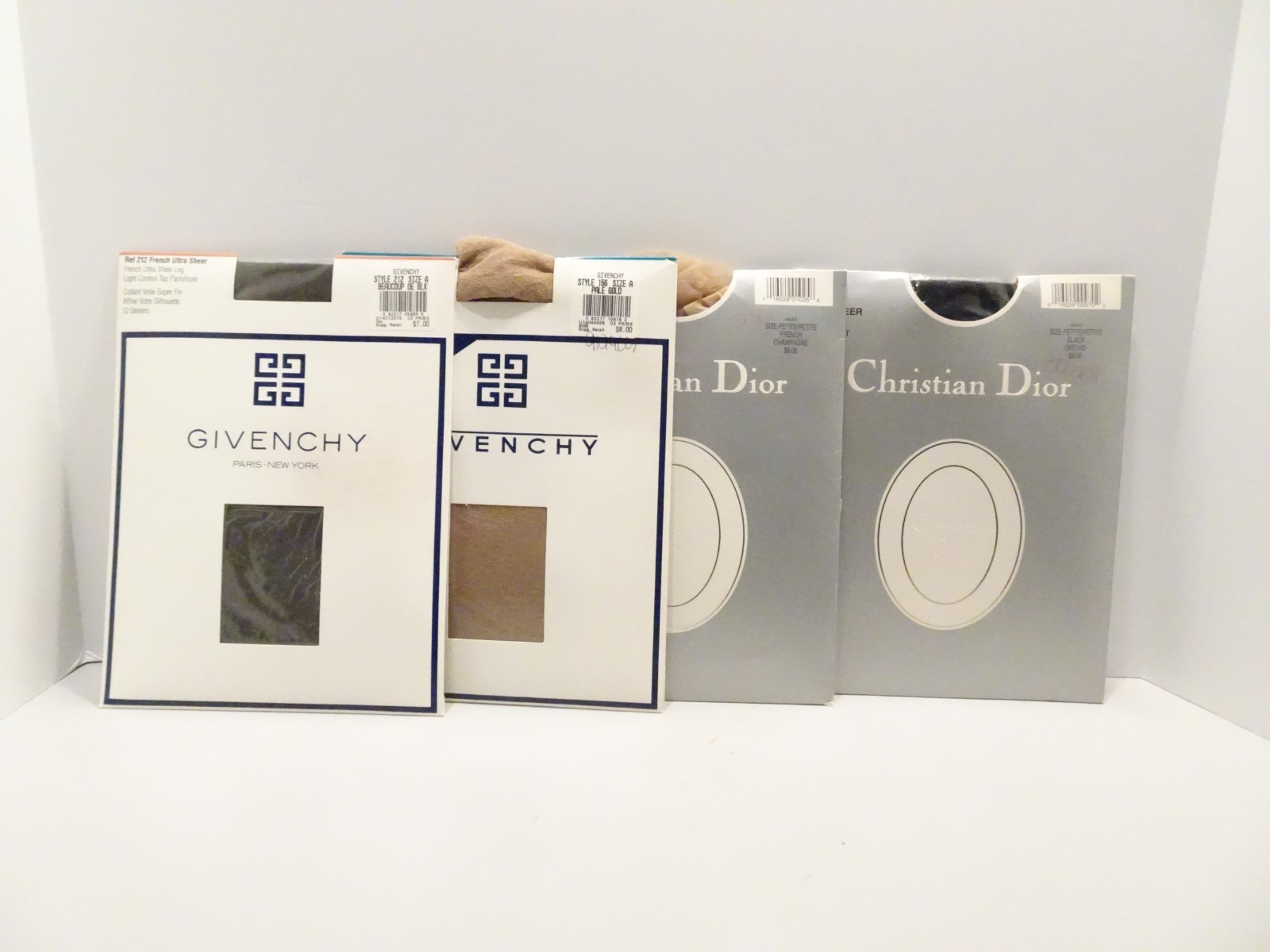 LOT 4 Christian Dior + Givenchy Size A Gold Gray Black Orchid Vintage ++