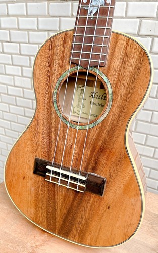 Alulu Solid Acacia Koa Tenor Ukulele, eagle inlaid HU803 - Picture 3 of 14