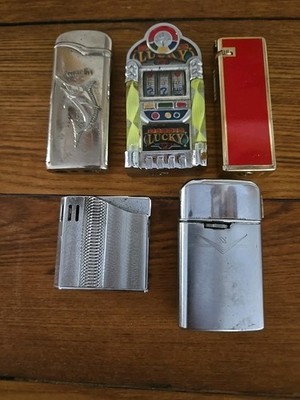 Lot of 5 Butane Lighters For PARTS OR Repair 