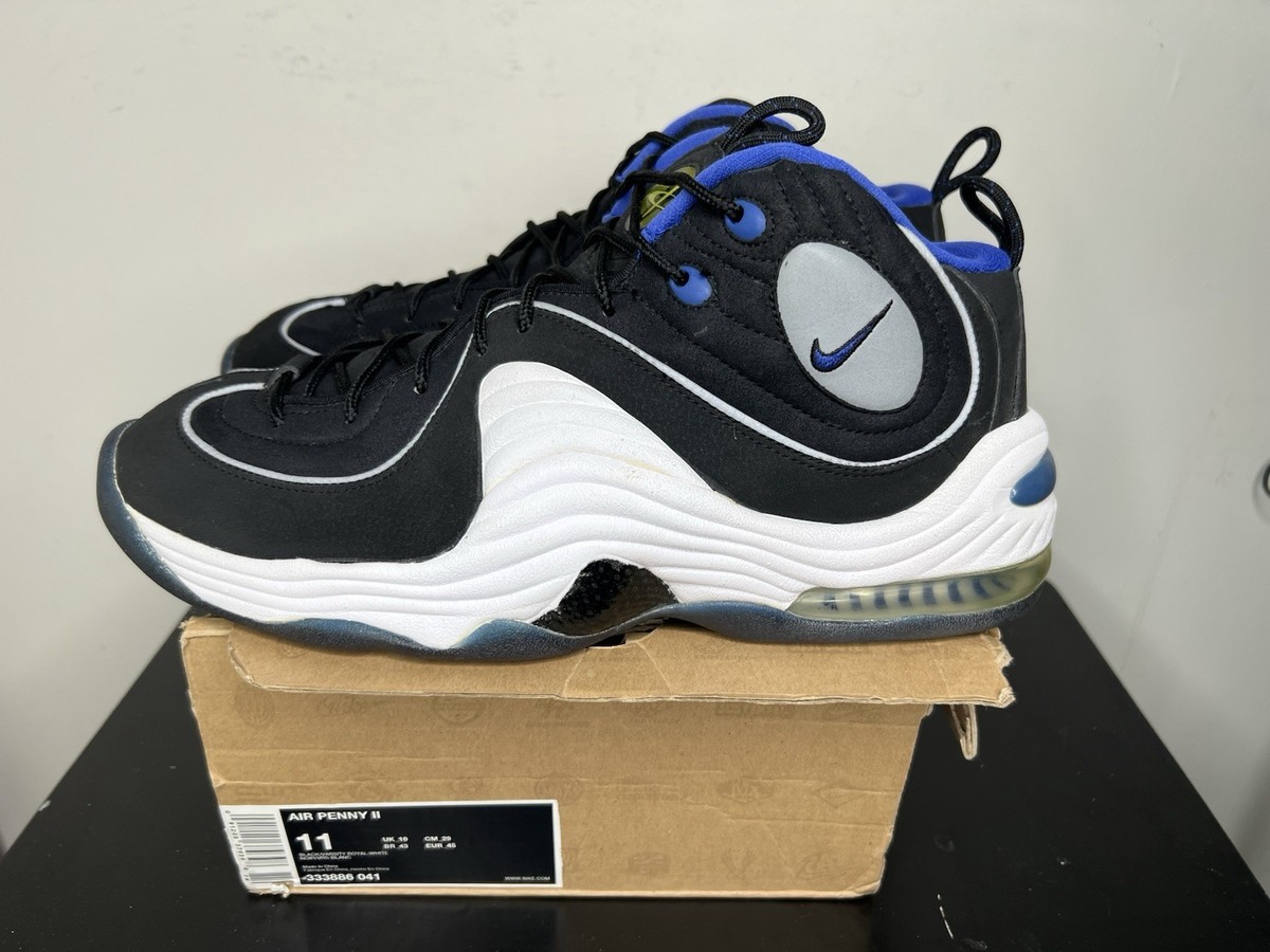NIKE AIR MAX PENNY II 2 ORLANDO 1 BLACK ROYAL BLUE Sz 11 333886