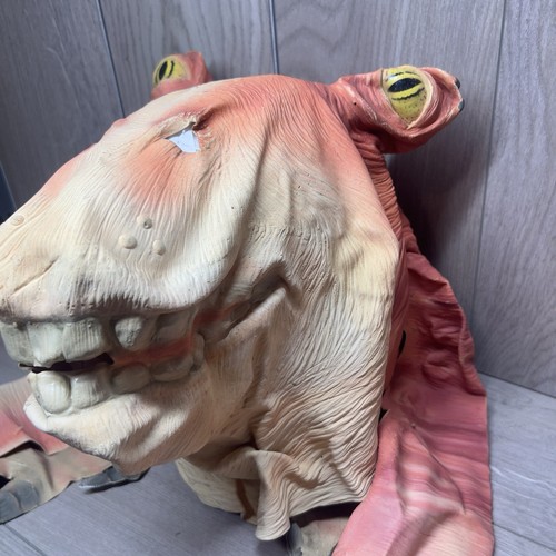 Vintage Star Wars Glas Glas Binks Maske Kostüm Cosplay Gummi PVC Lucas Filme EUc - Bild 4 von 11