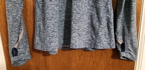 Women's Nike Dri-Fit Running 1/4 Zip Long Sleeve Gray Shirt Size Small - Picture 9 of 11