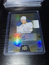 Hudson Fasching Rookie Auto #/275 - 2016-17 Trilogy Upper Deck - Hockey Card. rookie card picture