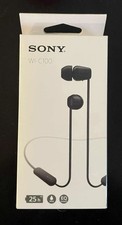 Sony WI-C100 Wireless In ear Bluetooth Headphones - Black - WIC100 BRAND NEW 